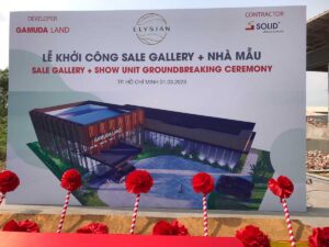 Khoi cong Xay dung Sale Gallery va Nha mau Du an Elysian